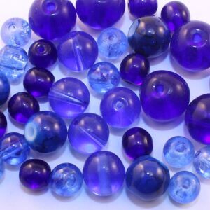 kralenmix blauw