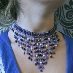choker met glaskralen