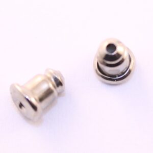 achterkant oorbel metaal/rubber
