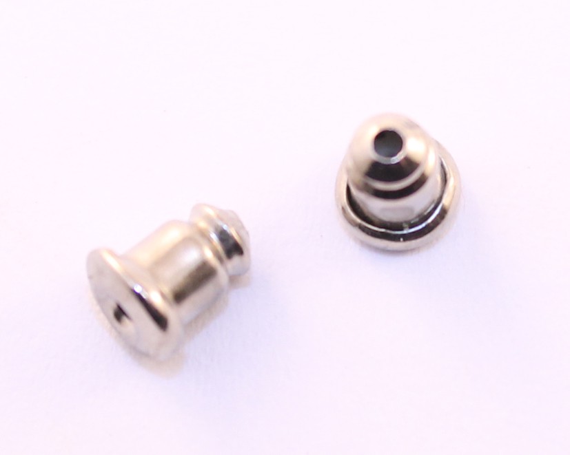 achterkant oorbel metaal/rubber