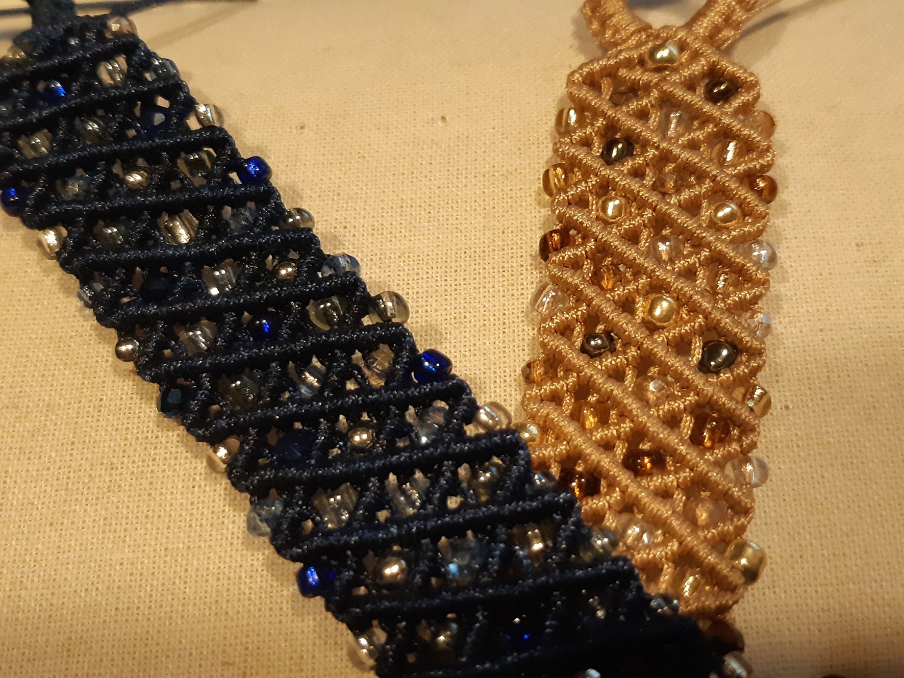 Macrame workshop pakket 24 Opgevulde ruitjes