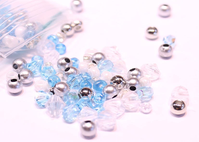 kralenmix 3/4mm aqua