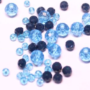 kralenmix kristal blauw aqua