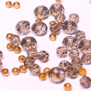 kralenmix kristal bruin