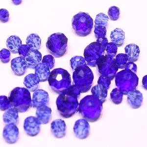 kralenmix kristal koningsblauw