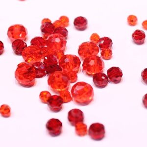 kralenmix kristal rood